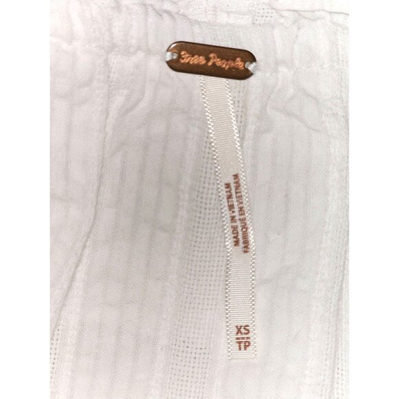 NWT Free People White Cotton Lily of the Valley Blouse Size XS 1989 - Picture 8 of 9